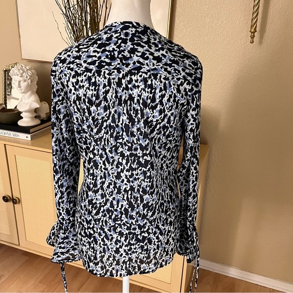 Derek‎ Lam 10 Crosby NWOT Women's Leopard Print Blouse with Long Sleeves Size 2 - Picture 8 of 12